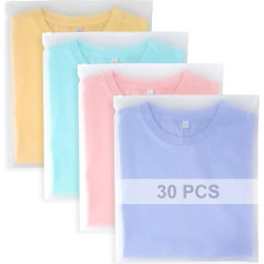 Zip Bags, Pack of 30, 40 x 30 cm, Large Reusable and Matte Zip Bags, Storage Bags for Clothes, Travel, Underwear, Towels and Shoes