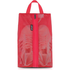 Prezon Travel Shoe Bag, Waterproof TPU Mesh, Durable YKK Zipper, Dirt-Resistant Shoe Bag, Shoe Organiser, Shoe Bag with Zip for Travel or Home Storage, red, shoe bag