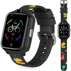 OKYUK Smartwatch Kids with GPS and Phone 4G Smartwatch with Multiple Functions Tracker Kids Watch Can Be Used as a Gift Suitable for Children Aged 3-12 Years (Black)