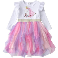 VIKITA Girls' Princess Dresses, Cotton Tulle, Pageant / Party / Wedding Dress, 18/24 Months to 8/9 Years