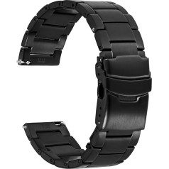 WOCCI Heavy Duty Metal Watch Strap, Replacement Strap Made of 316L Stainless Steel, Folding Clasp, Compatible Watch Lug Width 18 mm, 20 mm, 22 mm, 24 mm