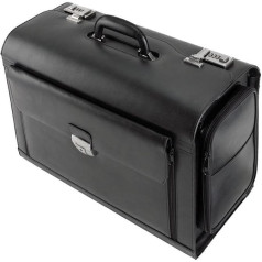 Alassio 949728 - Black leather pilot briefcase