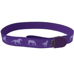 Ed&Kids Children's Belt Without Buckle Elastic Size Adjustable Horses Purple