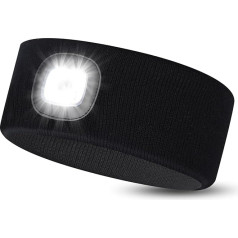 Richaa Gifts for Women Men Christmas LED Headband with Light Men's Rechargeable Headbands Lamp Children's Headlamp Funny Small Gifts for Dad Mum Girlfriend Couples Grandma