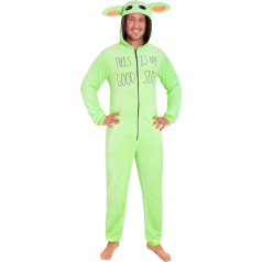 Mandalorian Baby Yoda Jumpsuit, Mandalorian The Child Onesie for Men and Women, Star Wars Cuddly House Suit, Unisex Fleece Onesie for Winter