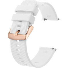 BISONSTRAP Watch Strap, 18 mm, 19 mm, 20 mm, 21 mm, 22 mm, Silicone Watch Straps with Quick Release fastener, for Men and Women