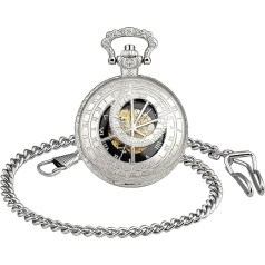 SUPBRO Women's Men's Pocket Watch Analogue Mechanical Chain Watch Pocket Watch with Chain Pullover Chain Meridian