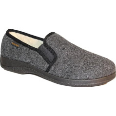 Intermax Men's Felt Slippers Lined Virgin Wool Felt Anthracite