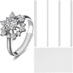 WLLHYF Pack of 12 Ring Size Adjusters for Loose Rings Silicone Transparent 6 Sizes Fits Any Ring Size Jewellery Spacer Invisible Ring Protector for Making Jewellery Protection