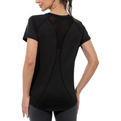 Gyabnw Sports T-Shirt Women's Sports Shirt Functional Shirt Short Sleeve Running Shirt Fitness Top Yoga