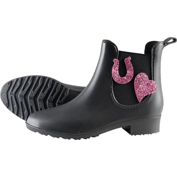 PFIFF 102663 Lucky Children's Waterproof Wellington Boots, Black, 30-35