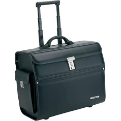 Soennecken Dresden 5173 Pilot Case Telescopic Handle Imitation Leather Black, black