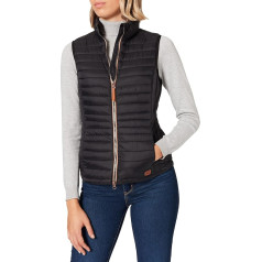 camel active Women's Short Lightweight Quilted Vest with Elastic Cuffs