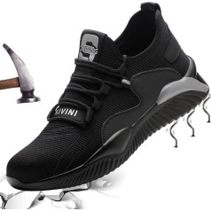 Safety Shoes Men Women Work Shoes with Steel Toe Cap Lightweight Safety Shoes Sporty Shoes Breathable Trainers Stylish Trekking Shoes