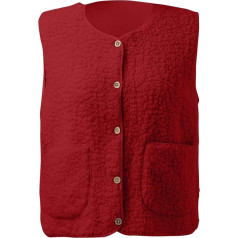Teddy Vest Women's Teddy Fleece Vest Women's Autumn Winter Warm Sleeveless Vests Comfortable Plain Plush Vest Teddy Jackets for Women Loose Fleece Vest Plush Vest Outwear Casual Plain Women's Vest