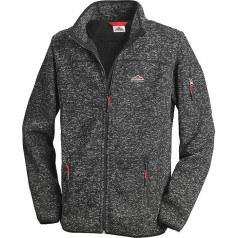 STUBAI Men's Knitted Fleece Jacket with Fleece Inside, Stand-Up Collar & Zip, Outdoor Jacket in Various Colours, Sizes M - 3XL