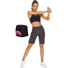 Cycorld MTB shorts women's cycling shorts, MTB trousers with inner shorts and high-quality seat padding, quick-drying cycling shorts, women's mountain bike shorts, outdoor shorts