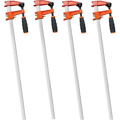 DURDUR Screw Clamps 4 Pcs/Set 850 mm Professional Screw Clamp Clamping Width 750 mm Steel F-Clamp Serrated Steel Rail Clamping Depth 80 mm