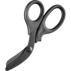Xshear 7.5 Inch Black Titanium Coated Extreme Duty Trauma Scissors - Tough and Durable Medical Emergency Scissors for Healthcare Providers