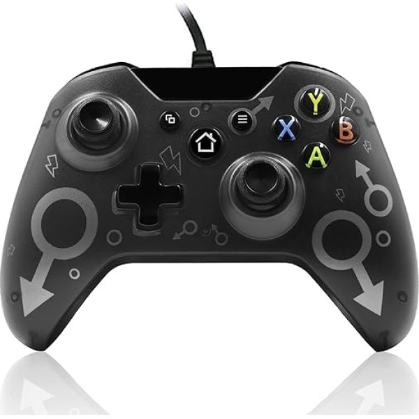 Wired Controller Gamepad for Xbox One, Xbox One S, Xbox One X, Xbox Series X, Windows PC Controller with Dual Vibration