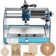 Genmitsu 3018-PROVer V2 Desktop CNC Router Machine for Beginners with Limit Switches and Emergency Stop, Upgraded Z Axis Aluminum Spoilboard, Working Area 284 x 180 x 40mm