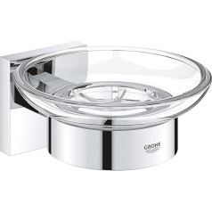 GROHE Start Cube 41096000 Soap Dish with Holder Concealed Fixing Glass Metal Chrome