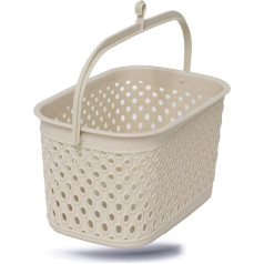 Peg Basket for Clothes Pegs | Clothes Peg Basket for Hanging | Peg Basket Clip Bag in Basket Shape | Practical Storage Laundry Pegs Beige Light