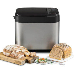 Panasonic SD-YR2550 Fully Automatic Bread Maker, Horizontal Design, Raisin Nut Distributor and Yeast Dispenser, 31 Automatic Programmes, Two Temperature Sensors, 13 Hour Time Delay, Silver