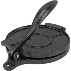 Tortilla Press, Tortilla Maker, Manual Roti-Maker Dough Press, Taco Press, Quesadilla Maker, Dough Rolling Machine, Aluminium Alloy, Rotis Press, Quesadilla Press for Taco (16 cm Black)