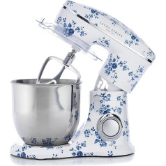 Laura Ashley 4.5 L Food Processor Lightweight with China Rose Print by VQ - Blender with 10 Continuous Speed Levels, Pulse Options, 1300 W Motor and 304 Stainless Steel Bowl