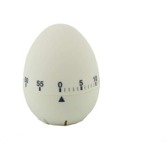 Kitchen Timer Egg Shape Pastel White