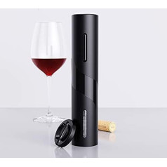 SQUADO Electric Corkscrew, Professional Bottle Opener, Portable with Aluminum Cutter, Electric Bottle Opener with Cutter, Cap, Pourer