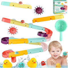 Bath Toy, 44 Pieces DIY Marble Run Bath Toy from 3 4 5 6 Years, Bath Toy Children, Bath Toy Children, Baby Toy Gift for Boys and Girls Birthday