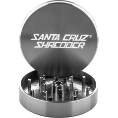 Santa Cruz Shredder Metal Herb Grinder Knurled Top for Stronger Hold 2 Piece 2.7