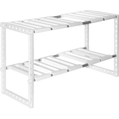EYEPOWER Under-Cabinet Shelf, Telescopic Sink Shelf, Shelf Insert, 39-67 cm, White