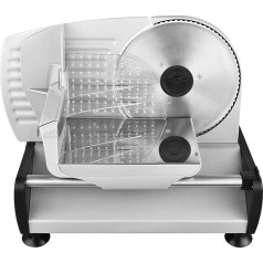 Venga! Universal electric all-purpose slicer, stainless steel, 19 cm stainless steel blade, up to 15 mm adjustment of cutting thickness, 150 W, silver, VG AS 3003