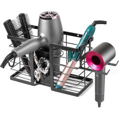 YUET Hair Dryer Holder No Drilling Wall, Hair Dryer Holder Wall Mounting Bathroom Accessories, Holder for Hair Dryer and Straighteners, Hair Dryer Holder, Bathroom Organiser for Hotel, Living Room,