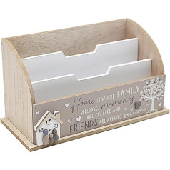 L & P Home & Gifts Letter Tray Wooden Home Rack LP72319 One Size