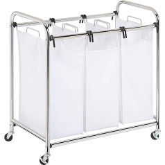 Honey-Can-Do SRT-01235 Heavy-Duty Triple Laundry Sorter, Chrome