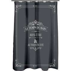 Douceur d'Intérieur Vintage Print Polyester Shower Curtain 180 x 200 cm