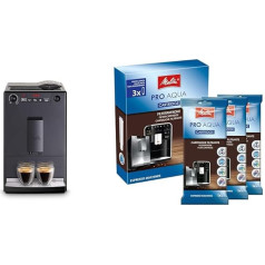 Melitta Caffeo Solo - Fully Automatic Coffee Machine with Adjustable Spout and Filter Cartridges Pro Aqua (3 Cartridges) - Limescale Filter for Fully Automatic Coffee Machines