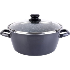 Magefesa Dolomiti Pan with Glass Lid 20 cm Diameter/Grey Melange