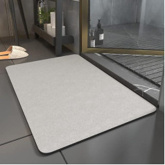 BERRYLION Diatomaceous Earth Bath Mat, Quick Drying Non-Slip Bath Mats for Bathroom, Super Absorbent, Non-Slip, Beige, 40 x 60 cm