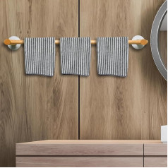 Beyeutao Wooden Towel Rail 40-80 cm Bathroom Towel Rail Wooden Towel Holder Wall Mounted Kitchen Towel Rail Adhesive Towel Rail Moisture-proof Towel Rail