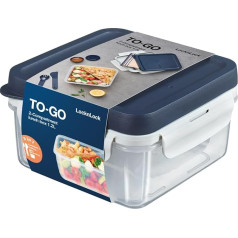 LocknLock To Go Lunch Box with Sandwich Insert, Topping Tray, Cutlery & Sauce Cup, 1.2 L, 100% Airtight and Waterproof Storage Container, Dishwasher and Microwave Safe, BPA-Free