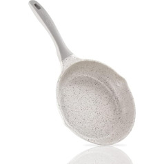 Frying Pan Induction 28 cm Cast Aluminium Pan with PFOA-Free 3-Layer Durable Non-Stick Coating Suitable for All Hobs Sandstone