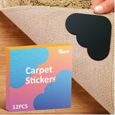 KppeX Carpet Pad Grippers for Hardwood Floors Double Sided Non-Slip Washable Carpet Tape Carpet Tape Bottom Corner Grippers 12 Pack