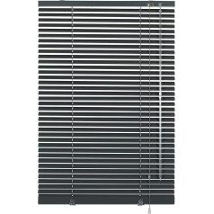 Deco Company Aluminium Clamp-on Roller Blind, Privacy screen, Light and Glare protection, All Mounting Parts Included, Slate, 80 x 220 cm