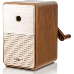 Manueller Bleistiftspitzer, Schreibtisch-Bleistiftspitzer mit Behälter, 5 Stärken, verstellbar und Auto-Stop-Funktion, geeignet für Kinder/Studenten/Künstler, Bürogebrauch