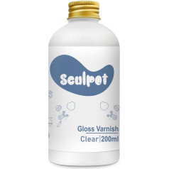 Air Dry Clay Varnish 200ml Gloss Varnish for Air Drying Clay, Ceramic and Acrylic Paint, Colourless, Waterproof, Scratch Resistant